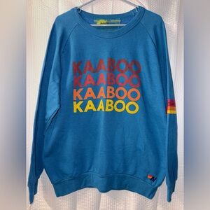 Aviator Nation Womens Crew Neck Sweatshirt Sz XXL Blue Kaaboo